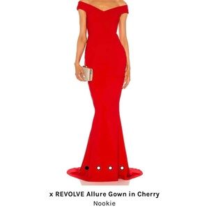 REVOLVE x NOOKIE ALLURE GOWN IN CHERRY — XS